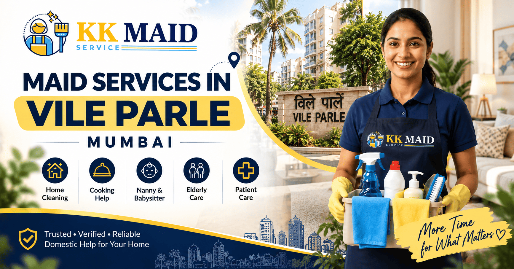 Maid Services in Vile Parle, Mumbai Reliable Domestic Help for Busy Families